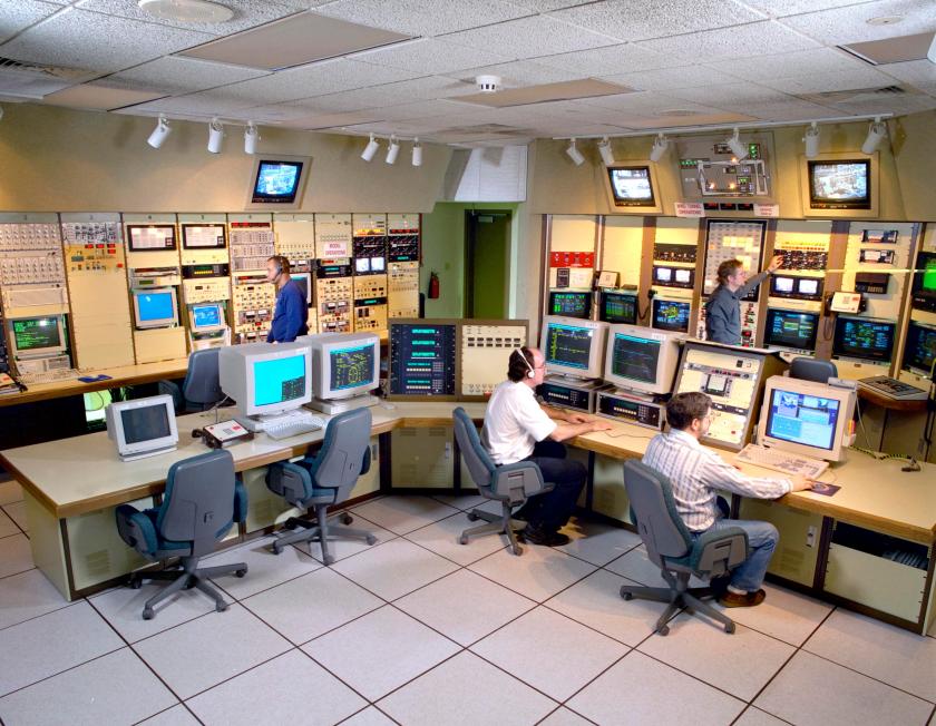 10X10 FOOT WIND TUNNEL CONTROL ROOM Pictured: DENNIS VEVERKA / HALBERT HOYETT / CHUCK RICHTER / JIM ROEDER